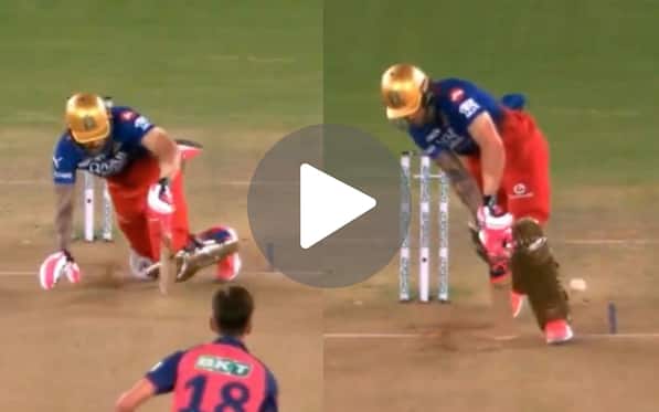 [Watch] Faf Du Plessis Falls Awkwardly On The Ground Against A Perfect Inswinging Yorker By Boult